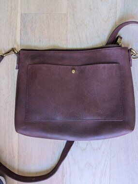 Madewell Burgandy Leather Transport Crossbody